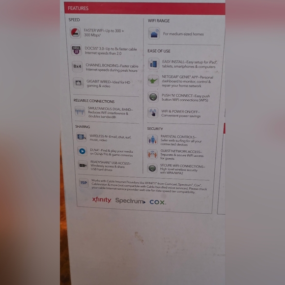 NETGEAR N600 Dual Band Modem Router - Black - Picture 7 of 9